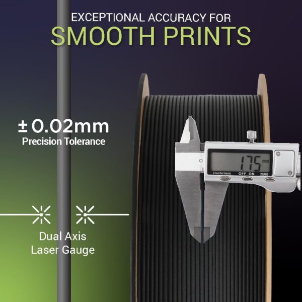 Polymaker Fiberon PA6-GF Glass Fiber Nylon Filament 1.75mm Grey 0.5kg, Fiberon PA6-GF Nylon Warp Free 1.75mm 3D Printing Filament - Image 7
