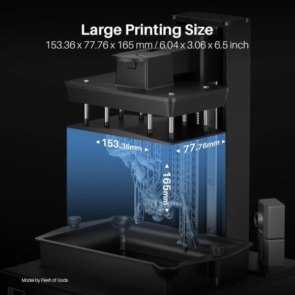 ELEGOO Mars 5 Ultra Resin 3D Printer with 7" 9K Mono LCD, 150mm/h High Speed Printing, Smart Automatic Leveling, Intelligent Detection, WiFi-Transfer, Printing Size of 6.04 x 3.06 x 6.49 inch - Image 6