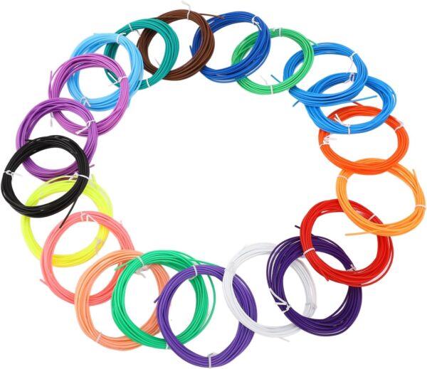 3D Printing Pen Filament 1.75mm | Low Temp PCL Material for Young Users/DIY/Crafts | 20 Vibrant Colors, Smooth & Non - Clogging | Trusted & Eco - Friendly Refill - Image 3