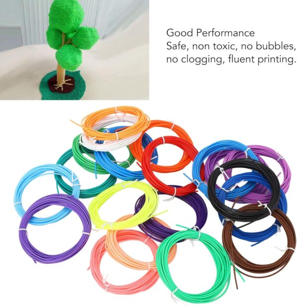 3D Printing Pen Filament 1.75mm | Low Temp PCL Material for Young Users/DIY/Crafts | 20 Vibrant Colors, Smooth & Non - Clogging | Trusted & Eco - Friendly Refill - Image 8