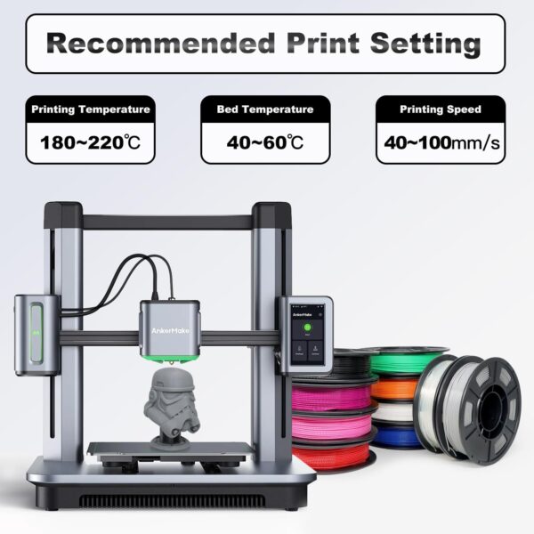 YOUSU PLA Plus Filament 1.75mm Bundle 10x250g, 10 Pack 2.5KG PLA+ Sample 3D Printer Filament, 3D Printing Multi Pack Filament Dimensional Accuracy +/- 0.02mm - Image 5