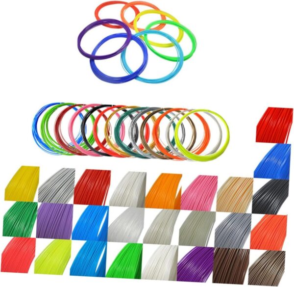 3D Printer Pen Filament Refills 1.75mm Abs 20 Vibrant Colors 328 Pcs Set for Food Medical and Artistic Projects - Image 3