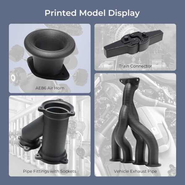 Creality 3D Printer Filament PLA Carbon Fiber Filament 1.75mm for K1C, Hyper PLA-CF for High Speed 50-300mm/s, 1kg(2.2lbs)/Spool, Dimensional Accuracy +/- 0.03 mm (Black) - Image 8