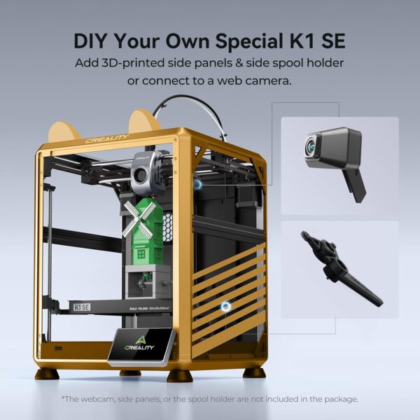 Creality 3D Printer, K1 SE Fully Assembled Auto Leveling FDM 3D Printers for Kids and Beginners, 600mm/s Max High-Speed Printing, Core XY All Metal Structure, Larger Print Size 250x220x220mm - Image 7