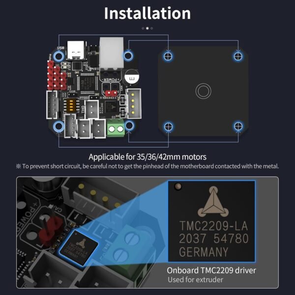 BIGTREETECH EBB42 CAN Bus Toolboard with MAX31865, Extruder Breakout Borad for Nema 17 42mm Stepper Motor, Adaptor Board for Connecting Klipper Expansion Device - Image 3