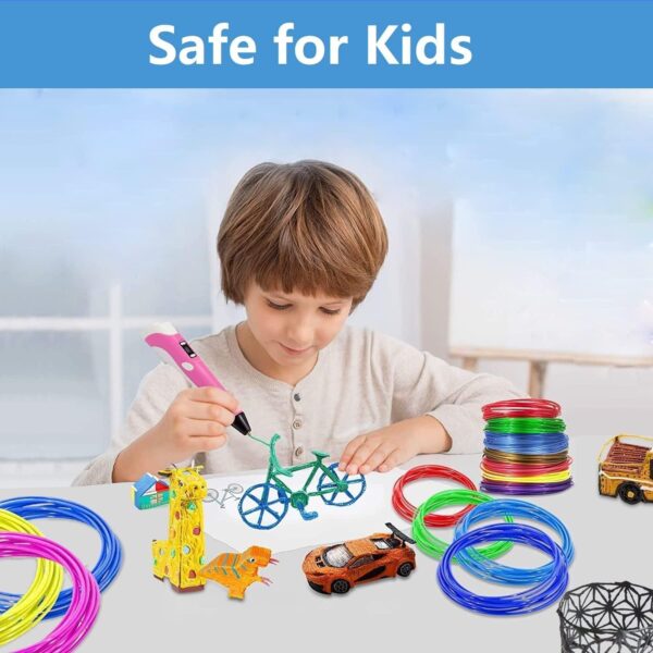 3D Pen Filament Refills, 1.75mm 3D Printer Filament, 24 Colors 3D Drawing Pen Refill, Each Color 16.5 Feet, Total 396 Feet, 3D Pen Colors Pack for Kids & Adults (24 Colors) - Image 3