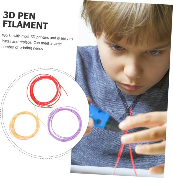 3 Rolls 3D Printing Pen Consumables 1.75mm 3D Pen Filament Refills for 3D Pen Filling Printing Materials Random - Image 6