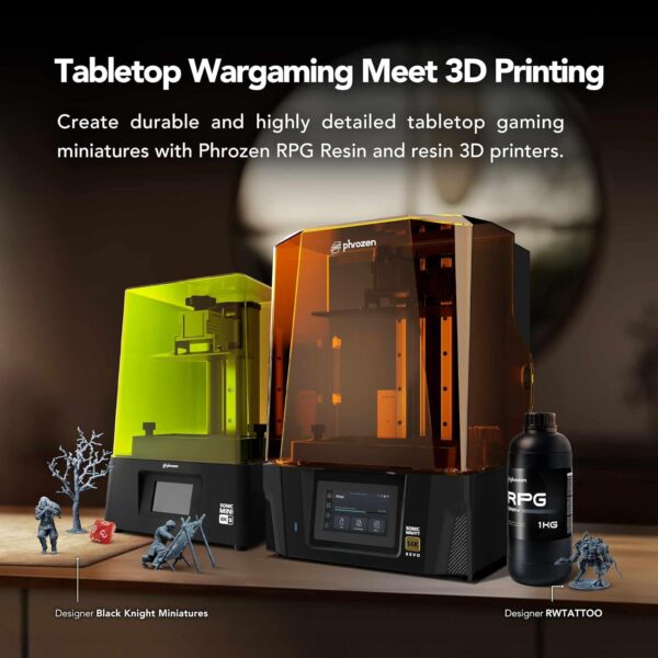 phrozen 3D Printer Rapid Resin [RPG], Low Shrinkage Superior Precision Smooth Surface Finish, 405nm LCD UV-Curing Photopolymer Resin, Gray (1KG) - Image 6