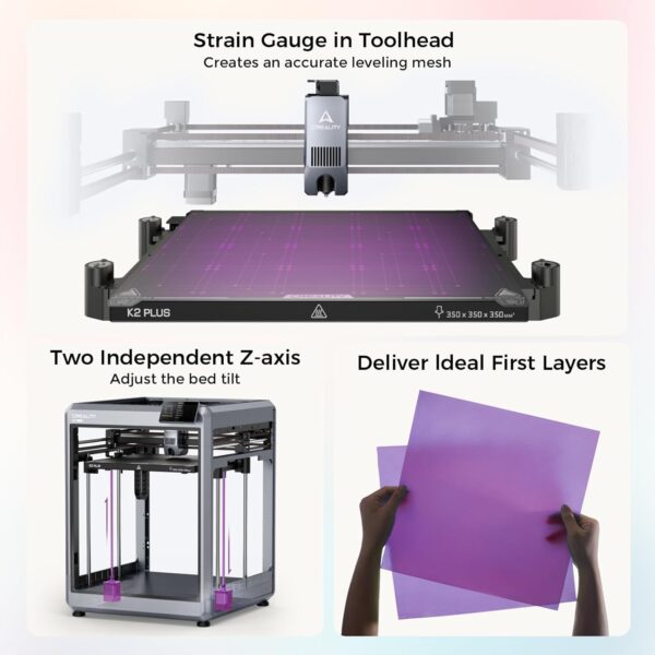 Creality K2 Plus Combo 3D Printer, Multicolor Printing with 16 Colors, 600mm/s High-Speed Printing, Dual AI Cameras for Monitoring, Full-Auto Leveling, Large Build Volume 350×350×350mm - Image 6