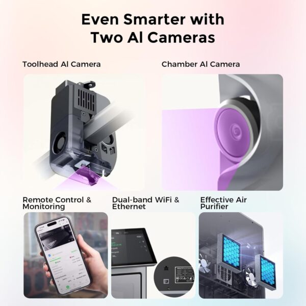 Creality K2 Plus Combo 3D Printer, Multicolor Printing with 16 Colors, 600mm/s High-Speed Printing, Dual AI Cameras for Monitoring, Full-Auto Leveling, Large Build Volume 350×350×350mm - Image 7