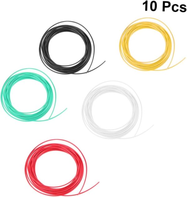 ABOOFAN 5pcs Printing Pen Filament Refills and Filament Black White Yellow Red Green High Strength Tough Compatible with Standard Printers - Image 4