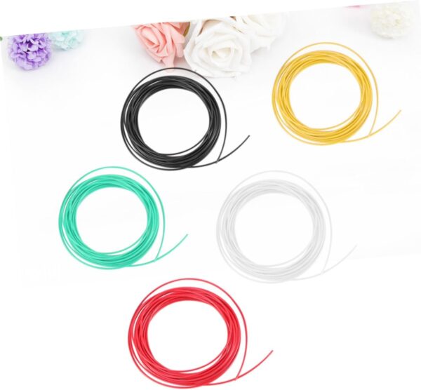 ABOOFAN 5pcs Printing Pen Filament Refills and Filament Black White Yellow Red Green High Strength Tough Compatible with Standard Printers - Image 5