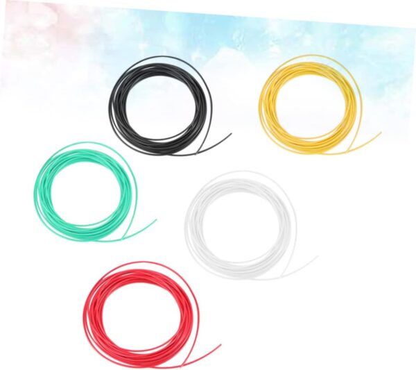 ABOOFAN 5pcs Printing Pen Filament Refills and Filament Black White Yellow Red Green High Strength Tough Compatible with Standard Printers - Image 9