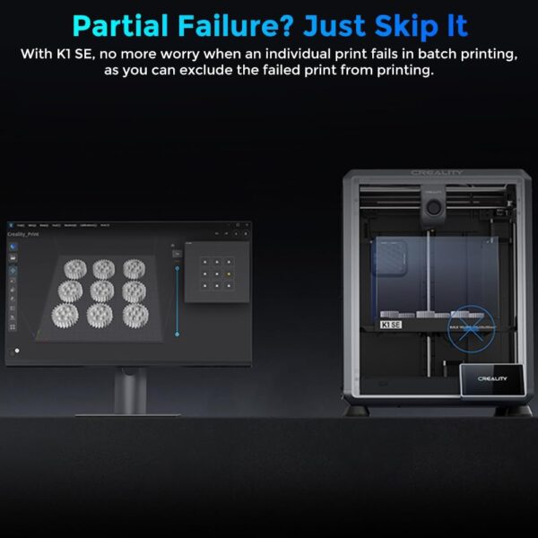 Creality K1 SE 3D Printer, with 600 mm/s Printing Speed CoreXY Auto Leveling and Z-Offset, 300℃ Dual-Gear Direct Extruder Full Metal Die Cast Upgraded K1, Printing Size 8.66x8.66x9.84 inch - Image 9