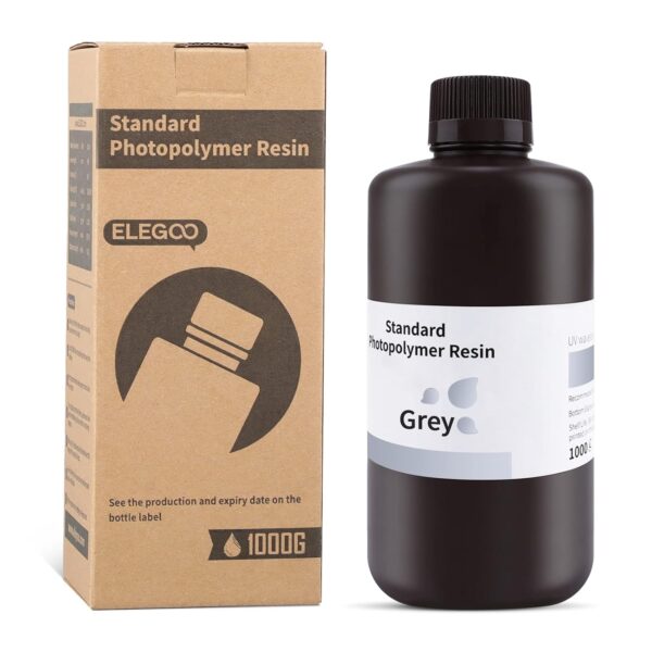 ELEGOO 3D Printer Resin, 405nm Fast UV Curing Standard Photopolymer Resin, High Precision, Non Toxic 3D Resin for Saturn 4/Saturn 3/Mars 5/Mars 4, LCD/MSLA/DLP 3D Printing, Grey 1000G - Image 6