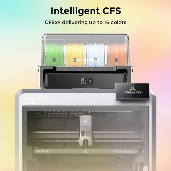 Creality K2 Plus Combo 3D Printer, Multi Color Printing with CFS, 600mm/s Print Speed, Step-servo Motor System 350℃ High-Temp Direct Drive Extruder Build Volume 13.78x13.78x13.78 inch - Image 5