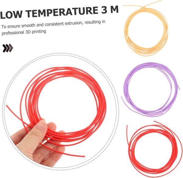 STOBAZA 3 Rolls Pen Filament Refills Printing Materials Versatile Replacement Filaments for Pens Random Colors for Creative Projects - Image 3
