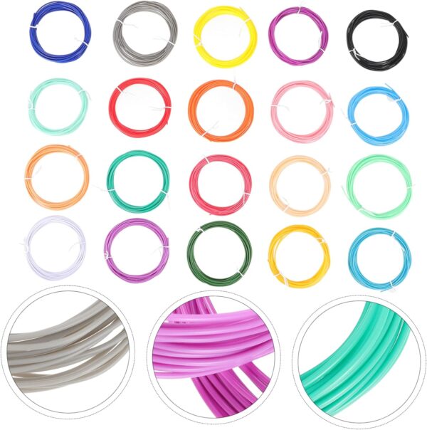 3D Pen Filament Set 20pcs Filament 1.75mm Printing Materials Refills Multi-Colors Great for Beginners Experts - Image 7