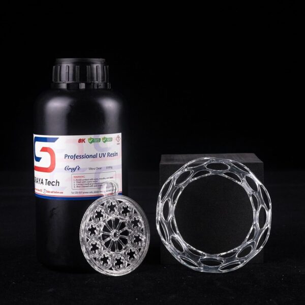 Siraya Tech Craft Ultra-Clear 3D Printer Resin - High Transparency, Non-Yellowing, 405nm Rapid Curing for LCD/DLP/8K 3D Printers, Designed for Craft Projects (1kg, High Clear) - Image 5