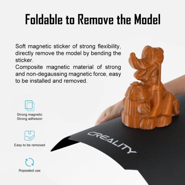 Creality Ender 3 Tray Magnetic Platform 3D Printer Flexible Plate Bed Printing for Ender 3 Pro/Ender 3 V2/Ender 5/CR 20, 235x235mm - Image 4