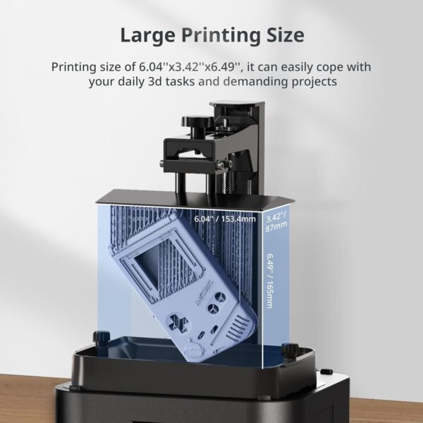 ANYCUBIC Photon Mono 4, Resin 3D Printer with 7'' 10K Mono LCD Screen, Stable LighTurbo Light Source and 70mm/h Fast Printing, Print Volume 6.04'' x 3.42'' x 6.49'' - Image 4