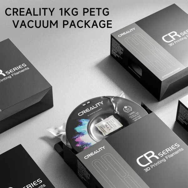 CREALITY PETG Filament 1.75mm 3D Printer Filament, 1kg (2.2lb) Neatly Wound Spool, Dimensional Accuracy ±0.03mm, Fit for Ender, Bambu Lab, Anycubic,ELEGOO FDM Printers, Black - Image 5