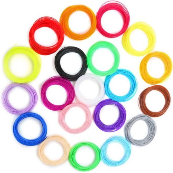 20 Rolls Assorted Colors,Premium 3D Pen Filament PLA Refills,Safe and Eco-Friendly,10.9yd Each,Ideal for 3D Printing Pens - Image 7