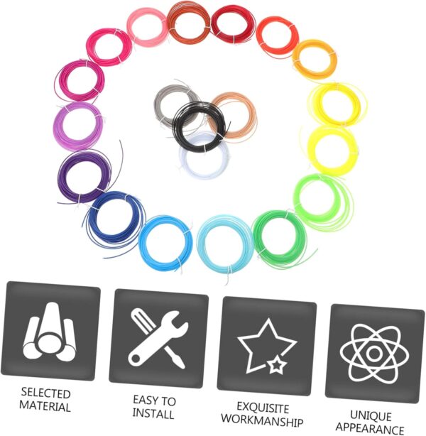 Pcs d Printing Pen Filament Pla Plastic Filaments for Bright Practical High Compatibility Smooth Printing - Image 3