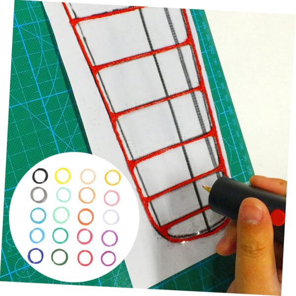 20pcs Printing Pen Filament Filaments for Pen Art and Crafts for Projects Compatible with Low Temperature Materials - Image 8