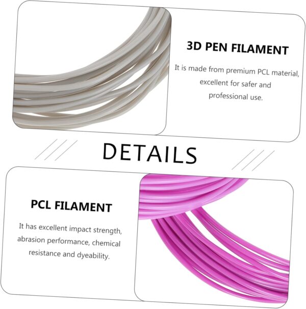 20pcs Printing Pen Filament Filaments for Pen Art and Crafts for Projects Compatible with Low Temperature Materials - Image 9
