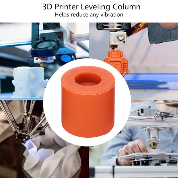 12 PCS Silicone Solid Bed Mounts,Silicone Hot Bed Leveling Column Shocking Absorber 3D Printer Accessories Printer Heat Bed Leveling Parts 16mm - Image 3