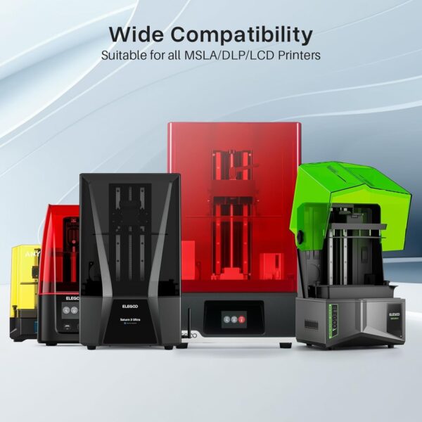 ELEGOO Standard Plant-Based 3D Printer Resin with Low Odor and High Precision, 405nm UV Curing Resin for Mars Saturn Jupiter MSLA DLP LCD 3D Printing - Translucent 2000g - Image 7