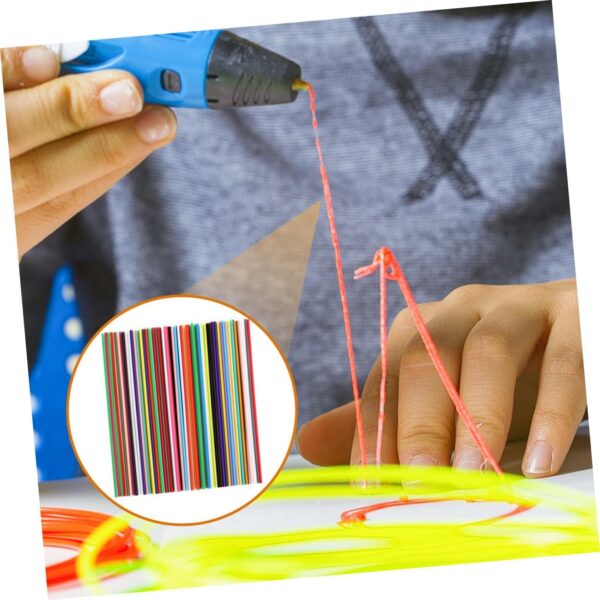 PRETYZOOM 220pcs Multicolor Low Temp Pen Filament Refills for Safe Reusable for Home School and Art Classes Creative Drawing Supplies Compatible with - Image 3