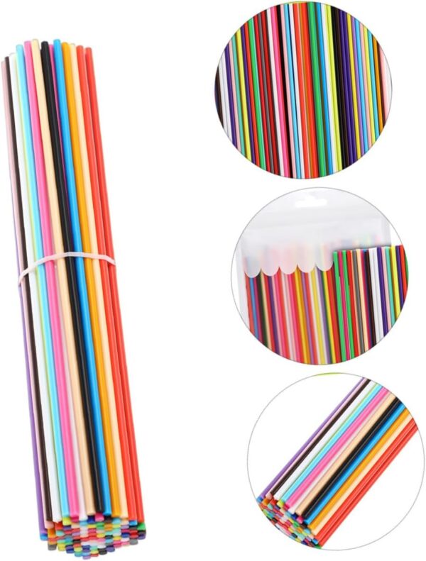 PRETYZOOM 220pcs Multicolor Low Temp Pen Filament Refills for Safe Reusable for Home School and Art Classes Creative Drawing Supplies Compatible with - Image 4