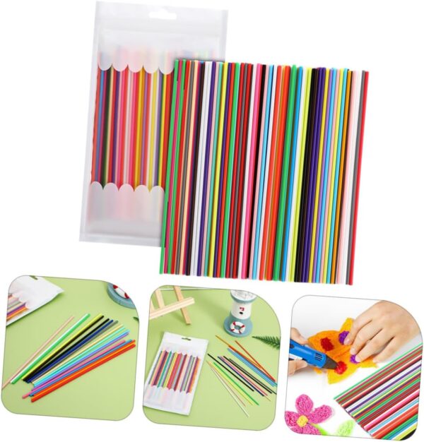 PRETYZOOM 220pcs Multicolor Low Temp Pen Filament Refills for Safe Reusable for Home School and Art Classes Creative Drawing Supplies Compatible with - Image 7