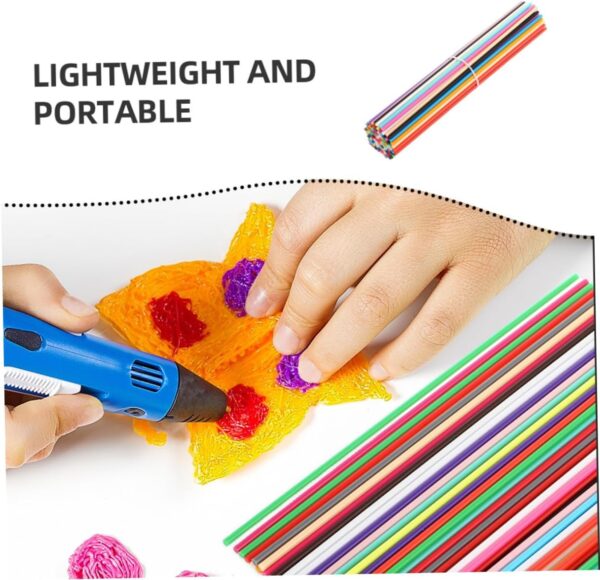 PRETYZOOM 220pcs Multicolor Low Temp Pen Filament Refills for Safe Reusable for Home School and Art Classes Creative Drawing Supplies Compatible with - Image 9