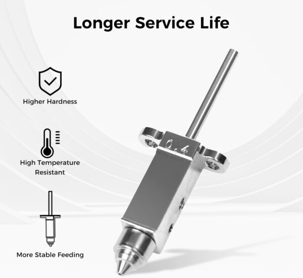 Sovol SV08 Nozzles and Heat Block Kit Includes 0.2mm*1pc/0.4mm*1pc/0.6mm*1pcs/0.8mm*1pc for Sovol SV08/T300 4pcs in Total - Image 3