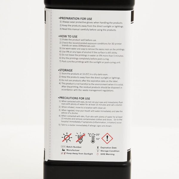 SuperValue 3D Printer Resin for Ultra Low Cost Printing, Made in Korea by 3DMaterials (1000g, Grey) - Image 11