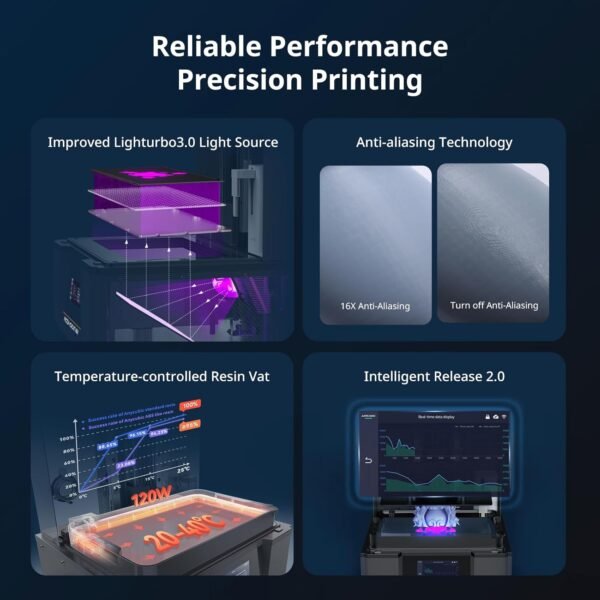 ANYCUBIC Photon Mono M7 MAX Resin 3D Printer, 13.6’’ 7K Large Resin Printer with COB LighTurbo 3.0, Flip-Open Cover Design, Intelligent-Assist Printing, Print Size 11.8'' x 11.7'' x 6.5'' - Image 5