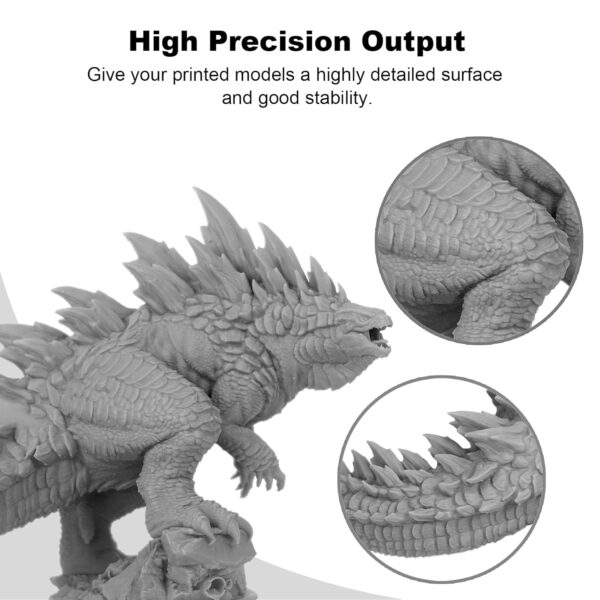 X110 Upgraded Standard 3D Printing Resin, Enhanced Toughness & Strength, Non-Brittle 405nm UV Curing Resin with High Precision for 4K/6K/8K LCD DLP 3D Printers (White, 1kg) - Image 3