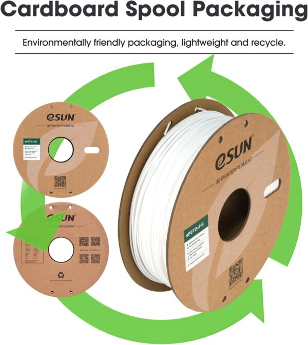 eSUN High Speed Upgraded PETG Filament 1.75mm, High Toughness 3D Printer Filament Speedy PETG for Fast Printing, 1KG Spool (2.2 LBS) 3D Printing Filament for 3D Printers, Solid Grey - Image 7