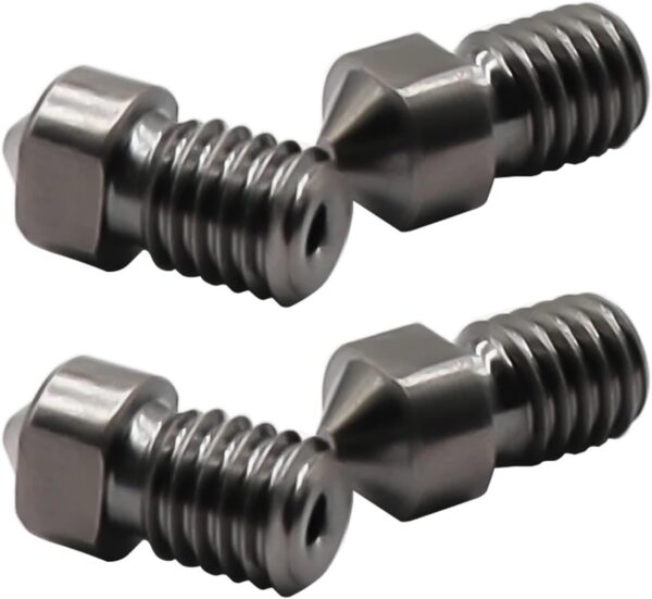 E.3.D V6 V5 Nozzle Super Hardened Steel Corrosion-Resistant High Temperature Die Steel Nozzle 1.75mm 3D Printer Parts Compatible with Ender3(2PCS,0.2mm) - Image 3