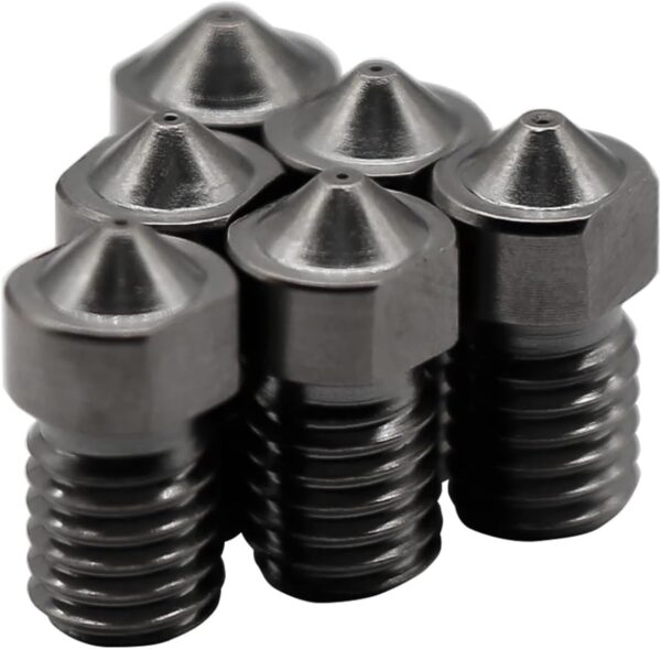 E.3.D V6 V5 Nozzle Super Hardened Steel Corrosion-Resistant High Temperature Die Steel Nozzle 1.75mm 3D Printer Parts Compatible with Ender3(2PCS,0.2mm) - Image 4