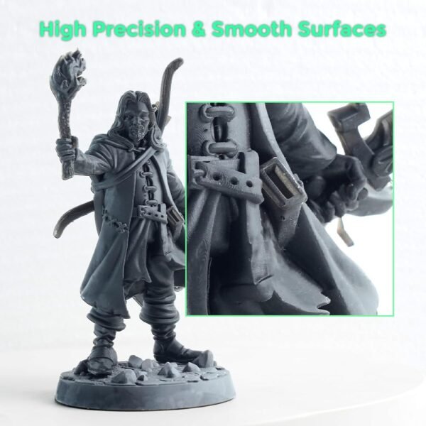 FLASHFORGE 3D Printer Resin, Fast Curing Standard 3D Resin High Precision & Excellent Fluidity with Low Odor, 405nm UV Curing 3D Printing Resin for LCD/DLP/SLA Resin 3D Printer (Dark Grey, 500G) - Image 5