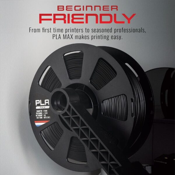 HATCHBOX PLA MAX V2 White 3D Printer Filament Made in The USA, 1.75mm Diameter 1 KG Spool, Premium USA Made 3D Printing Filament - Image 5