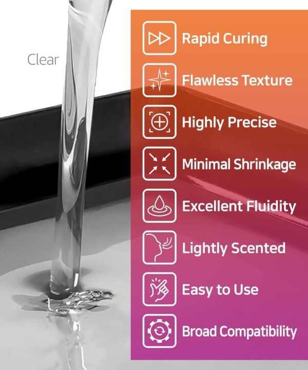 SuperElastic 3D Printer Resin, Softness 60A Simulating Soft Silicone, Made in Korea by 3DMaterials (500g, Clear) - Image 7