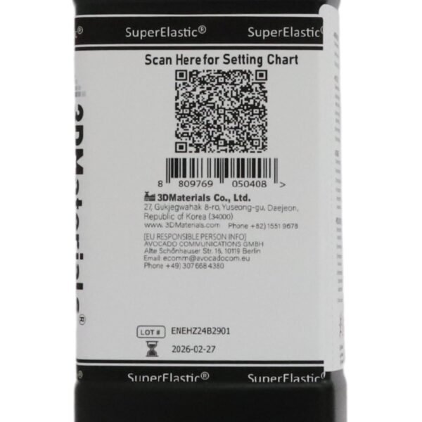 SuperElastic 3D Printer Resin, Softness 60A Simulating Soft Silicone, Made in Korea by 3DMaterials (500g, Clear) - Image 10