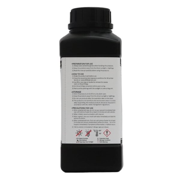 SuperElastic 3D Printer Resin, Softness 60A Simulating Soft Silicone, Made in Korea by 3DMaterials (500g, Clear) - Image 11