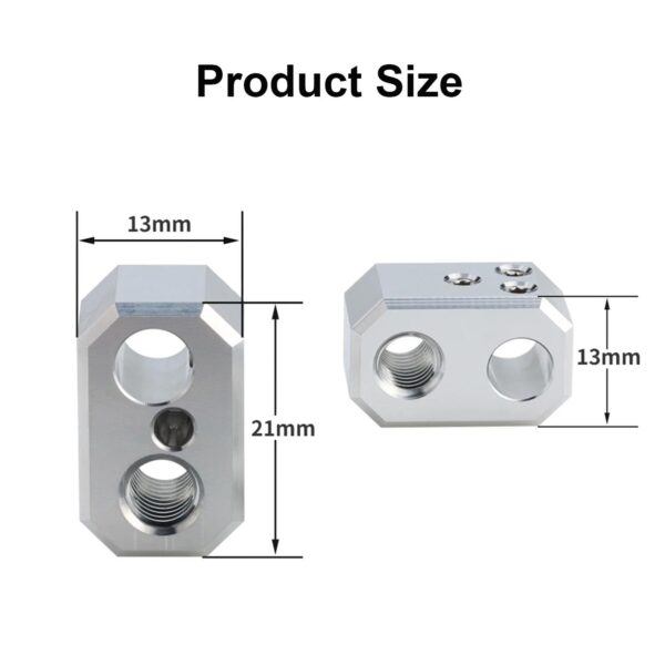 2PCS Aluminum Heater Block and 2PCS Silicone Socks Cover for Pursa I3 MK4/MK3.9/XL of 3D Printer Parts & Accessories, Extruder Hotend Heating Blocks and Silicone Sock Protecting - Image 3