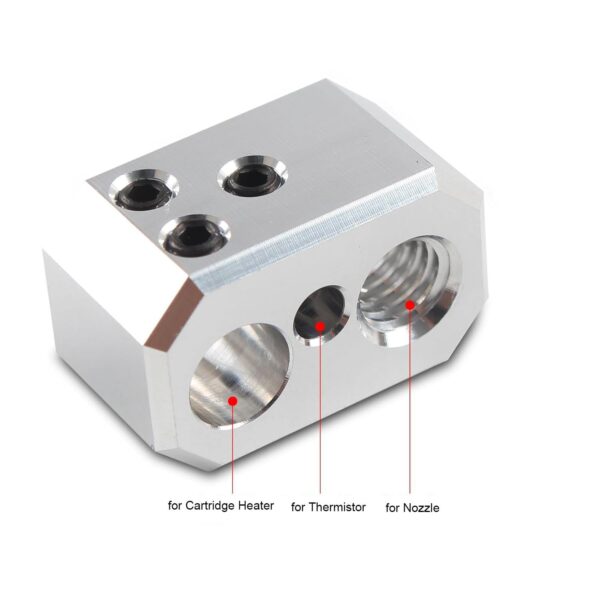 2PCS Aluminum Heater Block and 2PCS Silicone Socks Cover for Pursa I3 MK4/MK3.9/XL of 3D Printer Parts & Accessories, Extruder Hotend Heating Blocks and Silicone Sock Protecting - Image 5